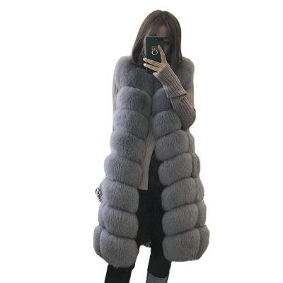 China Breathable Longer Waistcoat&Vest Mink Fox Rabbit Gray For Waistcoat Lady Women Women for sale