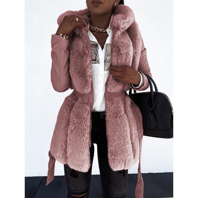 China Factory Price Breathable Chinese Ply Render Suit Windproof Collar Women Long Faux Fur Coats for sale