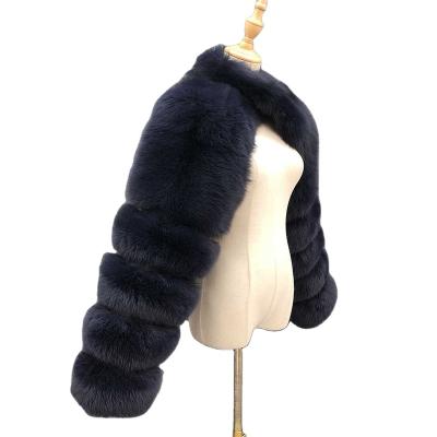 China Factory Wholesale Price Warm and Windproof Finely Processed Faux Fur Leather Trench Coat Overcoat Cropped Fur Top for sale