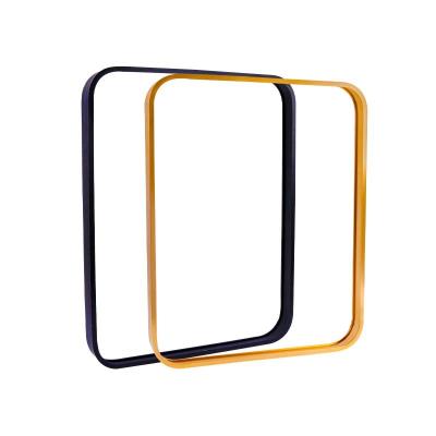 China Brushed Bending Aluminium Square Mirror Frames Rectangular Rounded Corners zu verkaufen