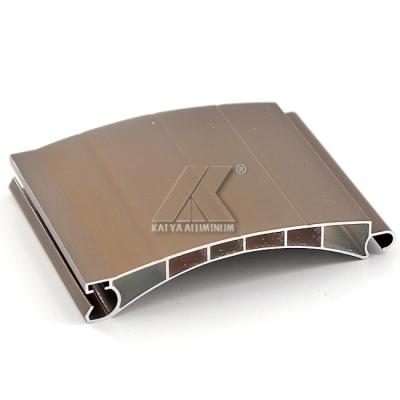 China Perfil anodizado del listón del obturador del rodillo del aluminio de Brown 6063 del precio de fábrica en venta