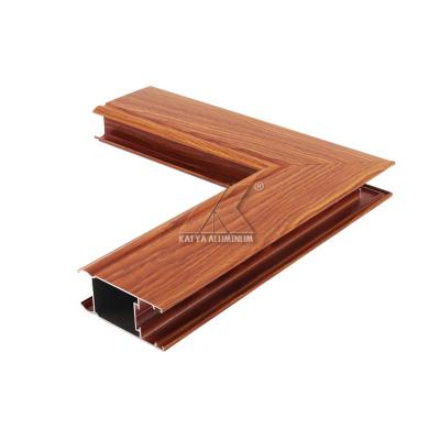 China El grano de madera sacó los perfiles de la ventana de aluminio y de la puerta - compre perfiles de la ventana de aluminio y de la puerta en venta