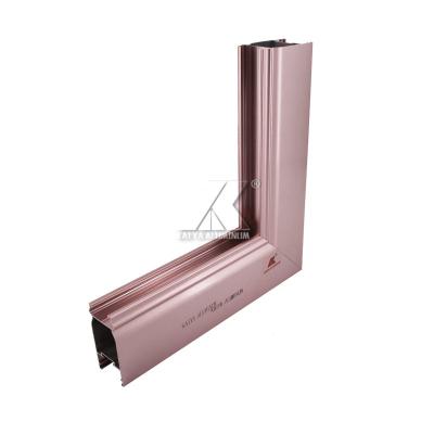 China AA15 Rose Gold Anodized Aluminium Profile para portas deslizantes à venda