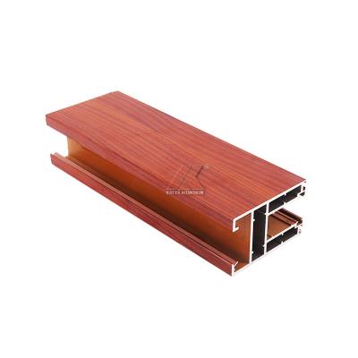 China Factory Price  Wood Grain Modern House Aluminum Sliding Window Office Sliding Glass Window for sale