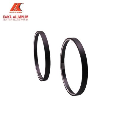 China Round Matt Black Aluminium Mirror Frame Furniture Profiles For Bathroom Bedroom for sale