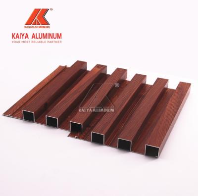 China 3d Simulating Wood Grain U Shaped Aluminum Profile For Ceiling for sale