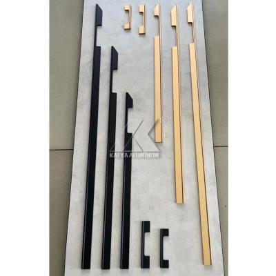 China Kitchen Cupboard Closet Wardrobe Handles Aluminium Profiles For Furniture Cabinet Doors for sale