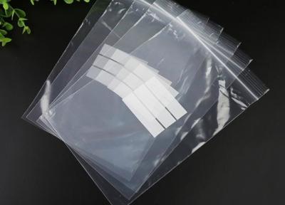 China 2mill clear poly white block ziplock  writable zipper  storage bags reclosable pouch zu verkaufen