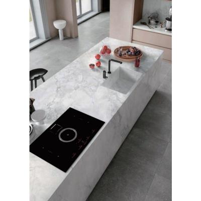 China Grey Quartz Slab HD Inkjet Print Technology Slab Quartz Kitchen Worktops for sale