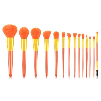 China Angular Blush Handle Makeup Tools Brush Private Label Professional Custom Makeup Brush Set for sale