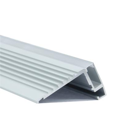 China LS-161 Aluminum Alloy Floor Extruded Strips Housing Aluminum Extrusion Radiator Light Profile Outdoor Led Staircase for sale