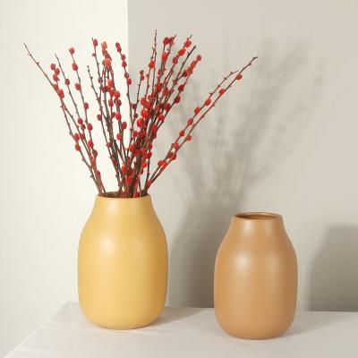 China Fashionable Eco-friendly Pure Simple Modern Ceramic Decorative Ceramic Vases Vase Flower Ornaments Ceramic Flower Pot for sale