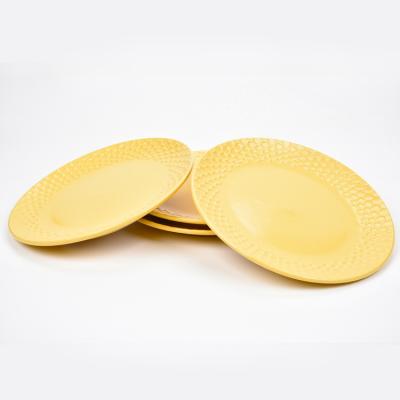 China Sustainable Stoneware Dinnerware Set Yellow Bee Ceramic Dinnerware Set for sale