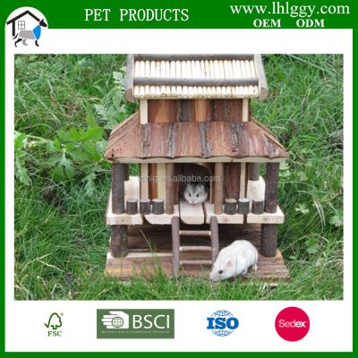 China Three Layer Sustainable Wooden Pet House Luxury Hamster House for sale