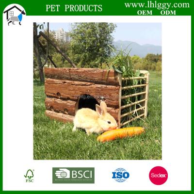 China Small Viable Solid Wood Hamster Stash Rabbit Slum Hedgehog Cage Guinea Pig Cage Rabbit Animal Playground for sale