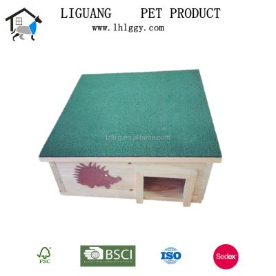 China FSC Water Proof Sustainable Garden / Outdoor Wooden Hedgehog Pet Cage Wooden House for sale