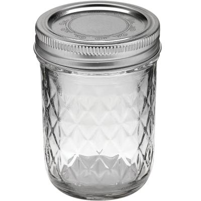 China Wholesale Wide Glass Microwavable Mason Canning Jars 4oz 8oz Mouth 16oz 32oz Storage Glass Jars With Lids For Jam Pickles for sale