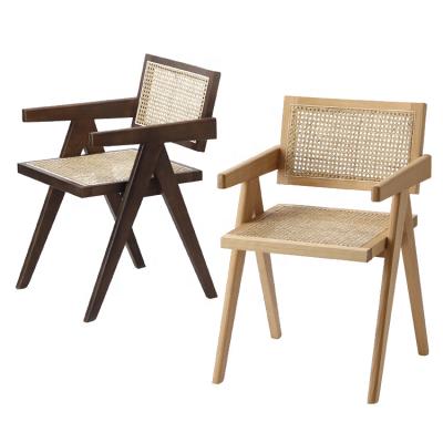 China (Other) Adjustable Solid Wood Rattan Dining Pierre Jeanneret Chair for sale