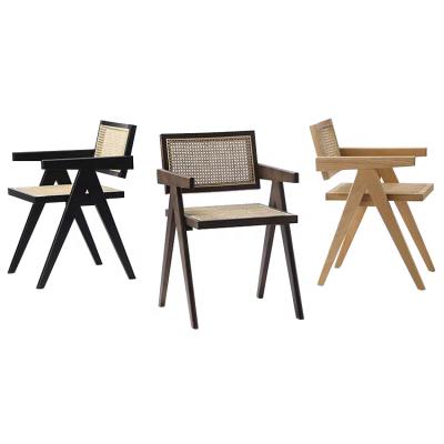 China Durable Modern Rattan Living Room Furniture Solid Wood Indoor Wicker Dining Chair for sale