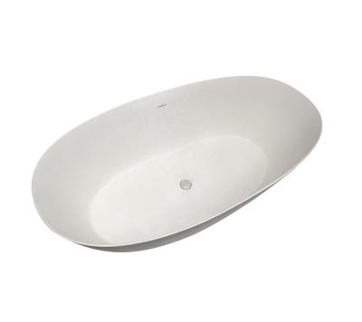 China YUCCI Freestanding White Color Bathtub Bathroom Ware Solid Outdoor Stone Showertub for sale