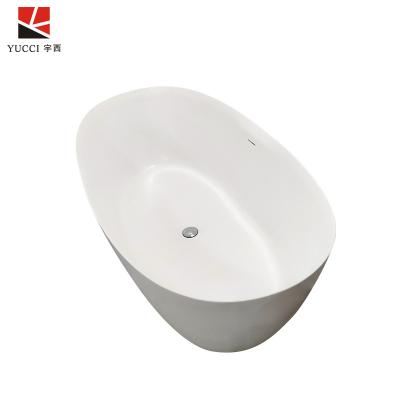 China Resin Free Solid Outdoor Stone Bath Tub Bathroom Tub Matt White Solid Surface Bathtub for sale