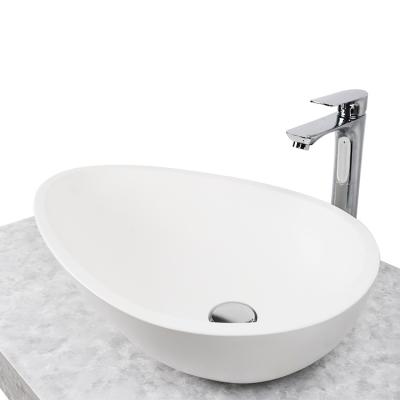 China Wholesale Custom EUROPEAN Yucci Stone Basin Acrylic Solid Surface Soft And Smooth Pure White Bathroom Basin for sale