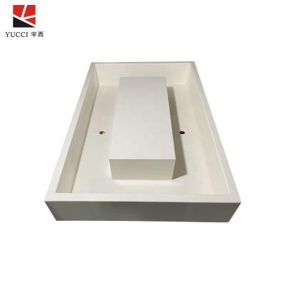 China YUCCI Resin Bathroom Modern Acrylic Stone Sink, Resin Stone Sink, Canteen Washhand Sink for sale