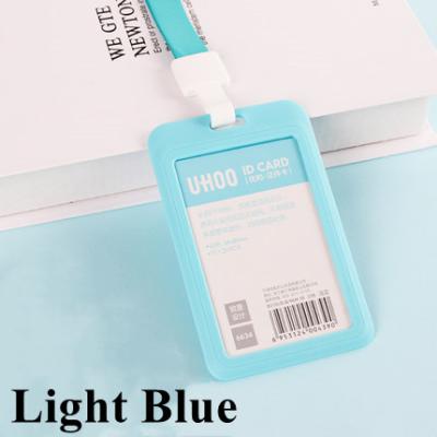 China Card Holder Minimalist Wallet Fashion Plastic Style Sliding Back Cover ATM ID Badge Card Holder With Lanyard for sale