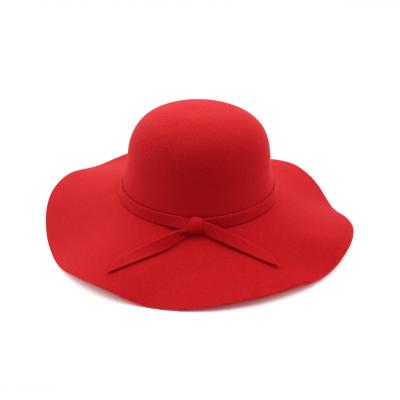 China 2020 Factory Supply Direct Plush New Design Wool Felted Hat Women Modern Hat for sale