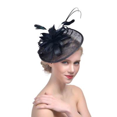 China Picture Feather Flower Fascinator With Veil For Women for sale