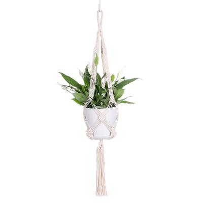 China Macrame Woven Wall Hanging Home Art Decor Plant Hanger for sale