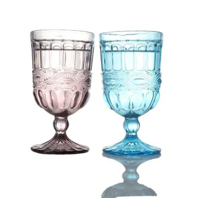 China Unique Luxurious Stem Country Wine Stemware Glass Water Cups for sale