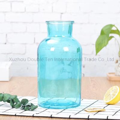 China CLASSIC Popular Clear Color Cylinder Christmas Decoration Florero De Vidrio Home Glass Vase for sale