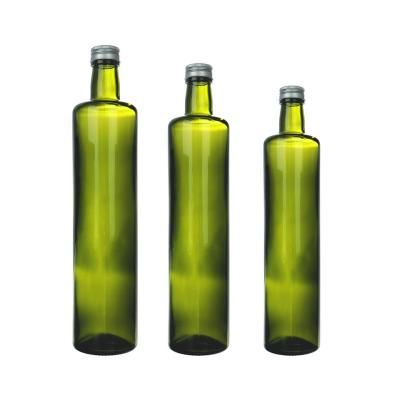 China Wholesale 250ml 500ml 750ml Natural Green Empty Glass Olive Oil 0.5l Glass Luxury Cooking Bottle With Cork Stopper Cap Insert Gift Box for sale