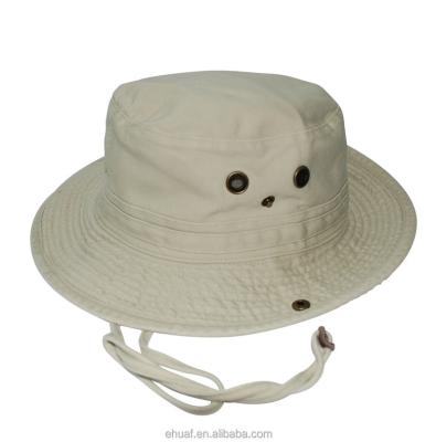 China Good quality character cotton wasehd metal eyelet fisherman bucket hat for sale