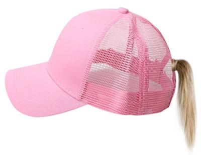 China Hot Wholesale COMMON Fashion Women Girl Pony Tail With Air Hole Baseball Cap for sale