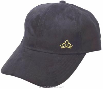 China Fashion Custom Gold Embroidery Suede Hat JOINT Stitching Hat Structured 6 Panel for sale