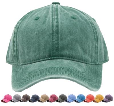 China JOINT Hot Selling Adult 100% Cotton Classic Dye Dyed Empty Hat Vintage Wash Dad Sports Hats for sale