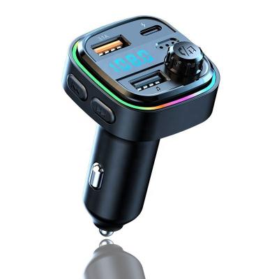 China Multifunctional Colorful Lights FM Transmitter Bluetooth Adapter Radio Stereo Handsfree MP3 Player Dual USB Car Charger for sale