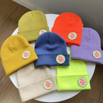 China JOINT wholesale accept custom logo knitted hat fashion beanie warm knitted hat for sale