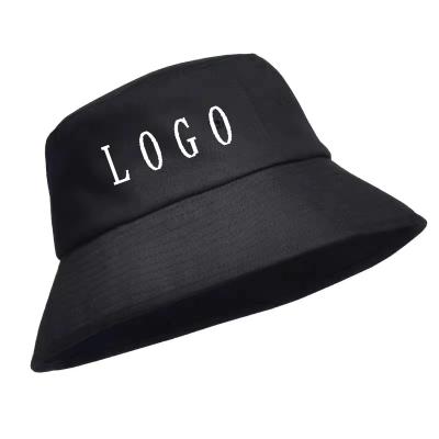 China 100% Custom Made Character Logo Women Fashion Plain Bucket Hats Embroidery Cotton Beach Hat Bucket Hat for sale