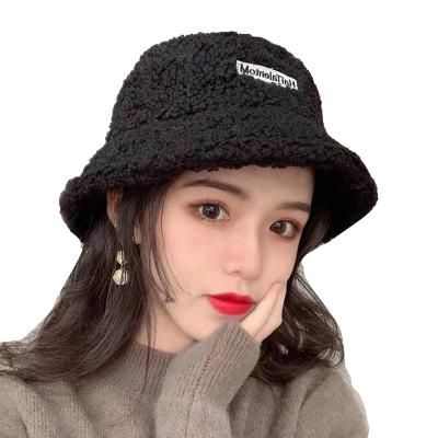 China Character Most Popular Simple Warm Faux Fur Bucket Hat Women Winter Breathable Cute Fisherman Hat for sale