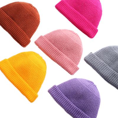 China breathable & Custom Logo Skull Hat Beanie High Quality Ribbed Knit Wool Waterproof Fisherman Beanie With Embroidery Custom Hats for sale