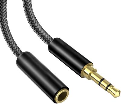 China AUX adapter. 10ft/3m Nylon-Braided 3.5mm Car Extension Cord for sale