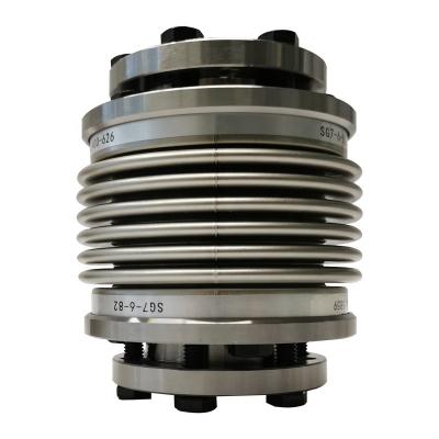 China Material of Construction Shops SG7-6 Series For CNC Motors Spring Coupling Stainless Steel High Rigid Bellows Flexible CNC Shaft Coupling for sale