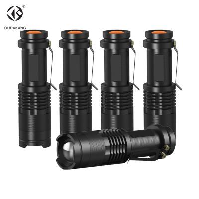 China Zoomable Led Mini Ultra Bright Light Aluminum Alloy Zoom Pocket AA Lightweight Outdoor Dry Battery (Not Include) 3 Mode Flashlight Key Chain for sale