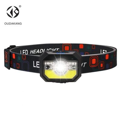 China Outdoor Super Bright Waterproof Mini COB Headlamp Motion Sensor LED Headlight Rechargeable Camping Head Lamp for Camping for sale