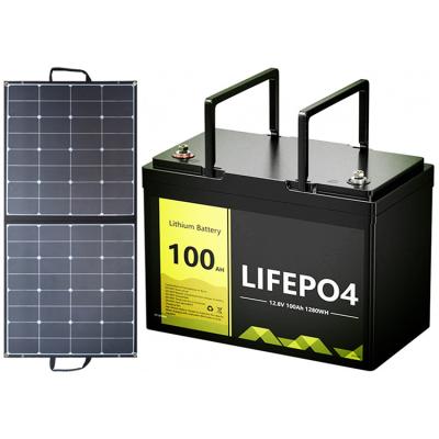 China Movable Handle High Capacity 1280wh BPI Output Lifepo4 Battery 1000w 100Ah Portable Solar Power Station Outdoor Power Supply for sale