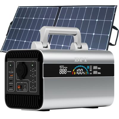 China Type C Energy Storage Portable Emergency Power Supply 110v 220v 500W 1000w Outdoor High Power Portable Power Station for sale