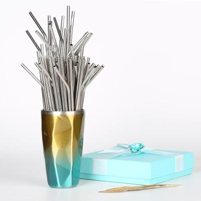 China Stocked Bend And Straight Stainless Steel Straw 6mm 8mm 12mm Drinking Straws 7